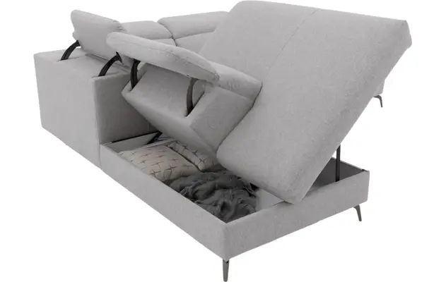 Goossens excellent hoeksalon elmer grijs stof - 8232627-12