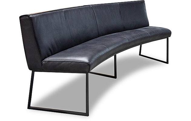 Goossens excellent eetbank tom zwart leer - 8232828-02