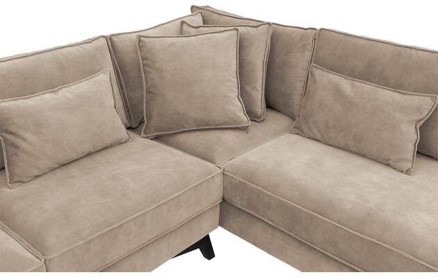 Goossens hoeksalon chambre beige stof - 8235571-goossens-chambre-bank-stof-bruin-06