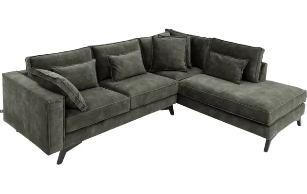 Goossens hoeksalon chambre groen stof - 8235613-goossens-chambre-bank-stof-groen-05