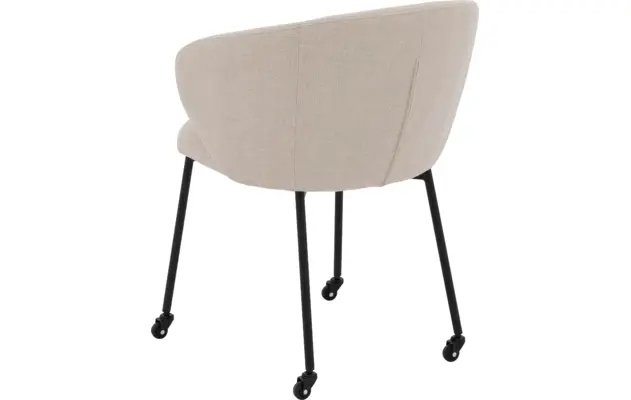 Goossens eetkamerstoel noomi beige stof - 8235790-goossens-noomi-stoel-onderdelen-metaal-02
