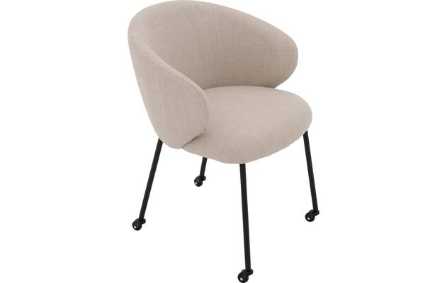 Goossens eetkamerstoel noomi beige stof - 8235790-goossens-noomi-stoel-onderdelen-metaal-04