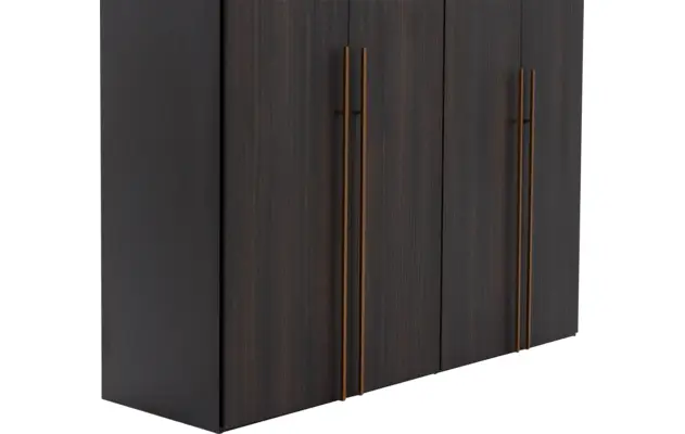 Goossens kledingkast ambra zwart hoogwaardig meubelplaat - 8241883-goossens-ambra-zwart-draaideuren-03