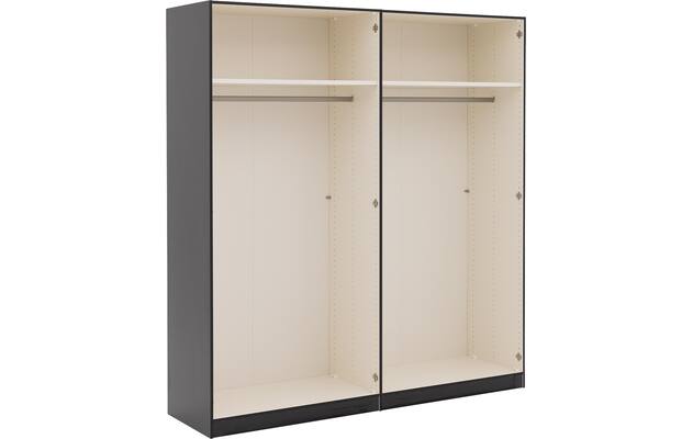 Goossens kledingkast ambra zwart hoogwaardig meubelplaat - 8241883-goossens-ambra-zwart-draaideuren-19