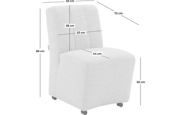 Goossens eetkamerstoel lewise beige stof - 8242936-goossens-lewise-eetkamerstoel-stof-wit-50