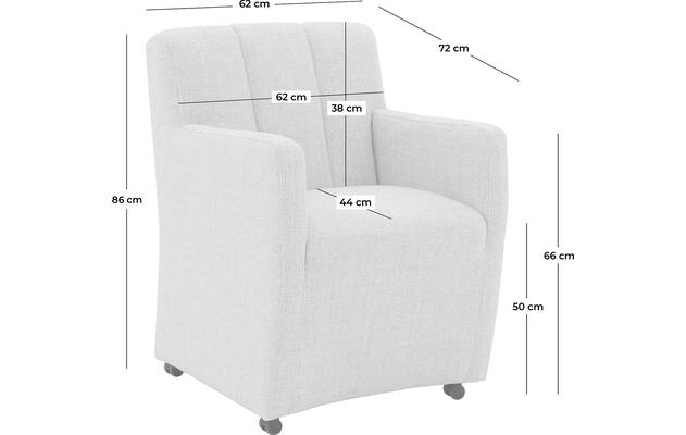 Goossens eetkamerstoel lewise beige stof - 8242937-goossens-lewise-eetkamerstoel-stof-wit-50