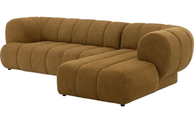 Goossens hoeksalon weave geel stof - 8243949-goossens-weave-bank-stof-geel-05
