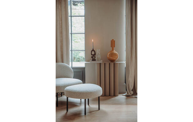 Goossens sidetable oyvind beige metaal - 8244032-goossens-glenn-fauteuil-stof-01
