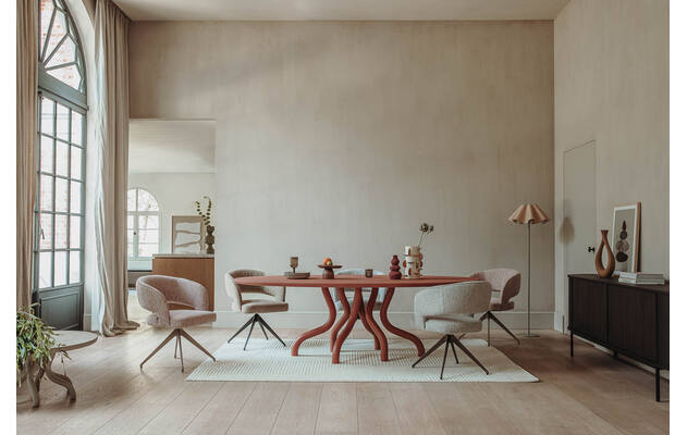 Goossens excellent eettafel matera rood leefbeton - 8244033-goossens-excellent-matera-eettafel-leefbeton-rood-01