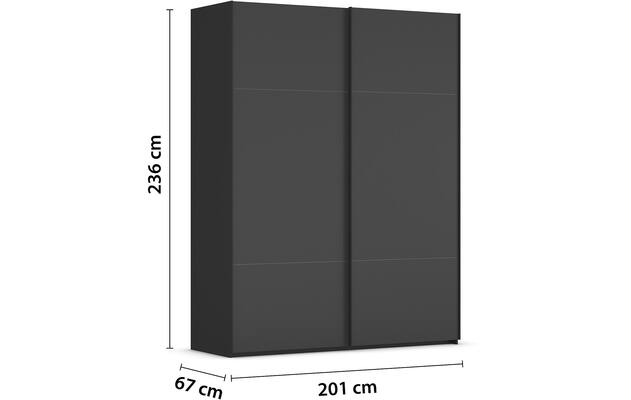 Goossens excellent kledingkast finca mat glas wit hoogwaardig meubelplaat - 8244189-03