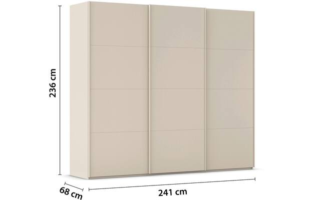 Goossens excellent kledingkast finca mat glas bruin hoogwaardig meubelplaat - 8244217-03