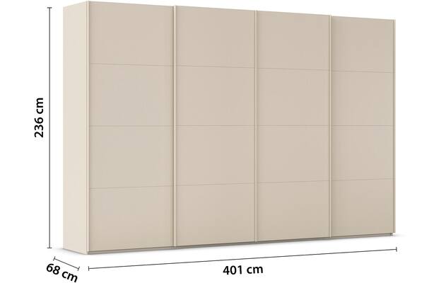 Goossens excellent kledingkast finca mat glas bruin hoogwaardig meubelplaat - 8244222-03