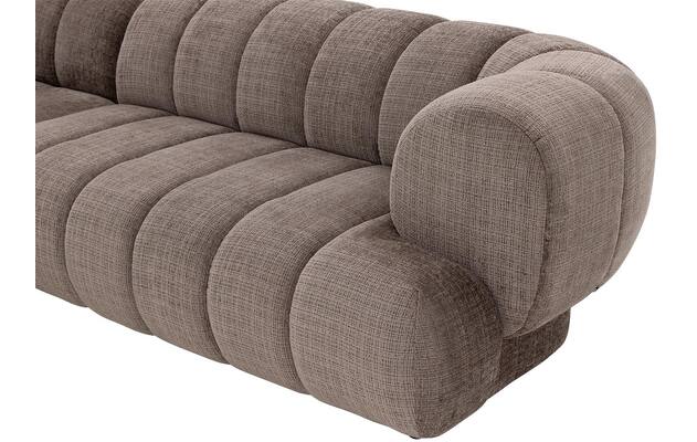 Goossens hoeksalon weave bruin stof - 8251717-gespiegeld-08