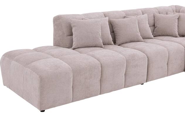 Goossens excellent hoeksalon kubus beige stof - 8252075-gespiegeld-07