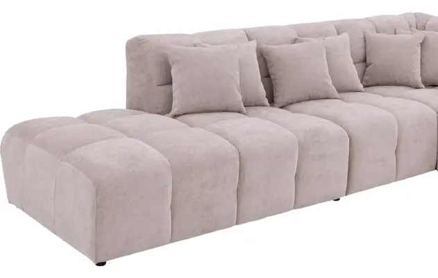 Goossens excellent hoeksalon kubus beige stof - 8252075-gespiegeld-07