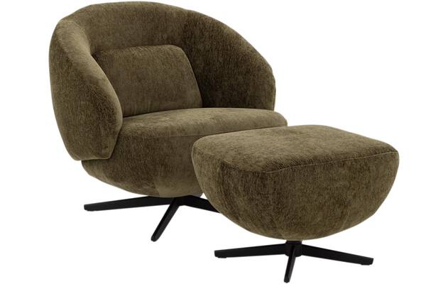 Goossens draaifauteuil saar groen stof - 8252084-goossens-saar-fauteuil-stof-01