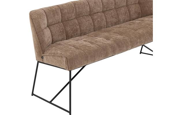 Goossens eetbank ronnie bruin stof - 8252096-goossens-ronnie-eetkamerstoel-stof-bruin-05