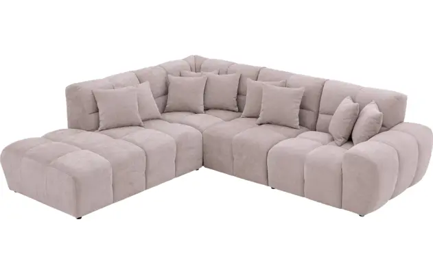 Goossens excellent hoeksalon kubus beige stof - 8252132-gespiegeld-05