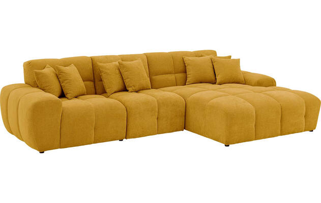 Goossens excellent loungebank kubus geel stof - 8252708-gespiegeld-03