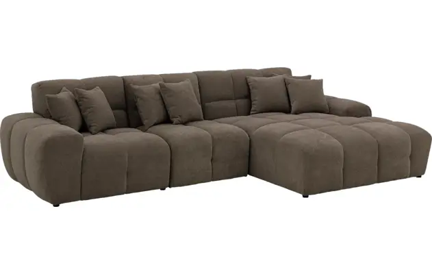 Goossens excellent loungebank kubus bruin stof - 8252712-gespiegeld-03
