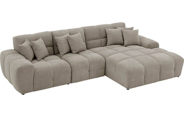 Goossens excellent loungebank kubus bruin stof - 8252713-gespiegeld-05