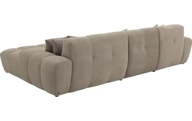 Goossens excellent loungebank kubus bruin stof - 8252714-gespiegeld-04