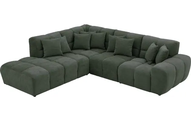 Goossens excellent hoeksalon kubus groen stof - 8252720-gespiegeld-05