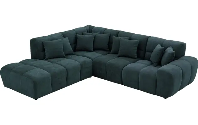 Goossens excellent hoeksalon kubus groen stof - 8252721-gespiegeld-05