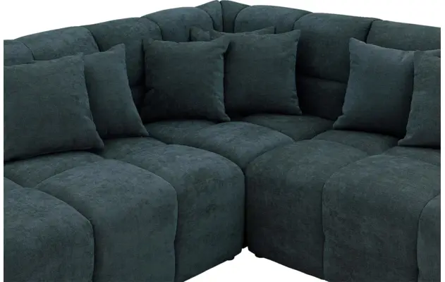 Goossens excellent hoeksalon kubus groen stof - 8252721-gespiegeld-06