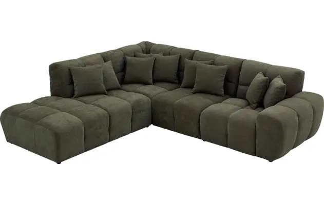 Goossens excellent hoeksalon kubus groen stof - 8252722-gespiegeld-05