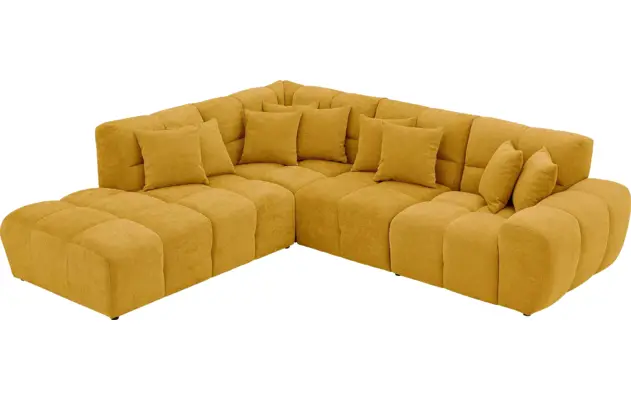 Goossens excellent hoeksalon kubus geel stof - 8252724-gespiegeld-05