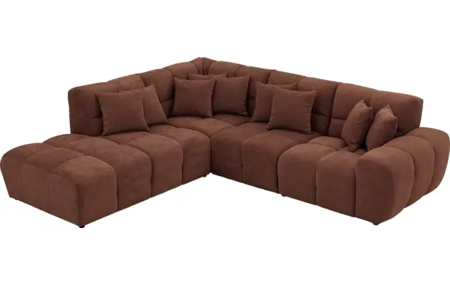 Goossens excellent hoeksalon kubus bruin stof - 8252726-gespiegeld-05