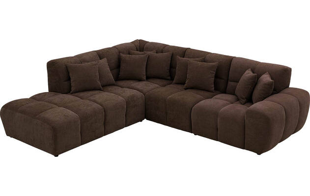 Goossens excellent hoeksalon kubus bruin stof - 8252727-gespiegeld-05