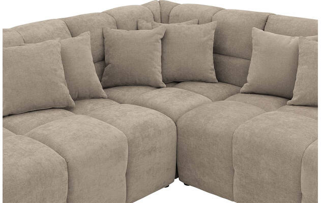 Goossens excellent hoeksalon kubus bruin stof - 8252730-gespiegeld-06