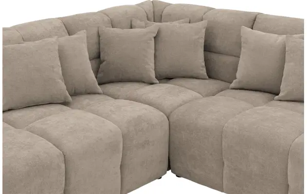 Goossens excellent hoeksalon kubus bruin stof - 8252730-gespiegeld-06
