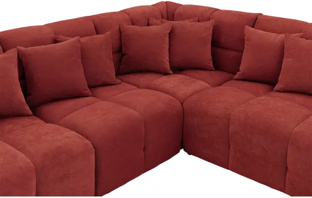 Goossens excellent hoeksalon kubus rood stof - 8252747-gespiegeld-06
