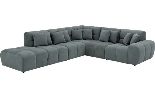 Goossens excellent hoeksalon kubus groen stof - 8252750-gespiegeld-03