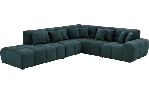 Goossens excellent hoeksalon kubus groen stof - 8252753-gespiegeld-03