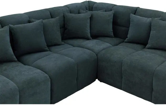 Goossens excellent hoeksalon kubus groen stof - 8252753-gespiegeld-06