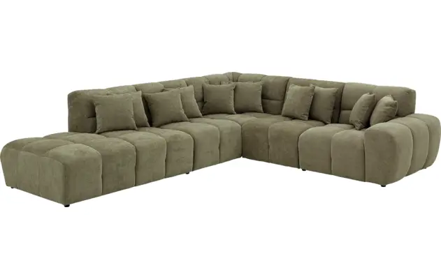 Goossens excellent hoeksalon kubus groen stof - 8252755-gespiegeld-03