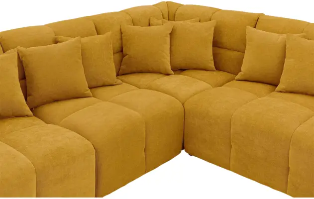 Goossens excellent hoeksalon kubus geel stof - 8252756-gespiegeld-06