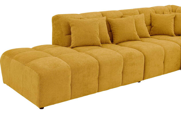Goossens excellent hoeksalon kubus geel stof - 8252756-gespiegeld-07