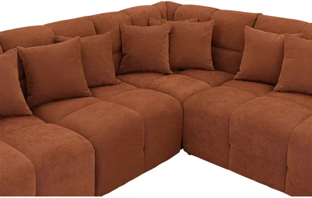 Goossens excellent hoeksalon kubus bruin stof - 8252757-gespiegeld-06