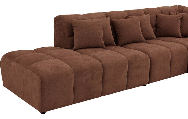 Goossens excellent hoeksalon kubus bruin stof - 8252758-gespiegeld-07