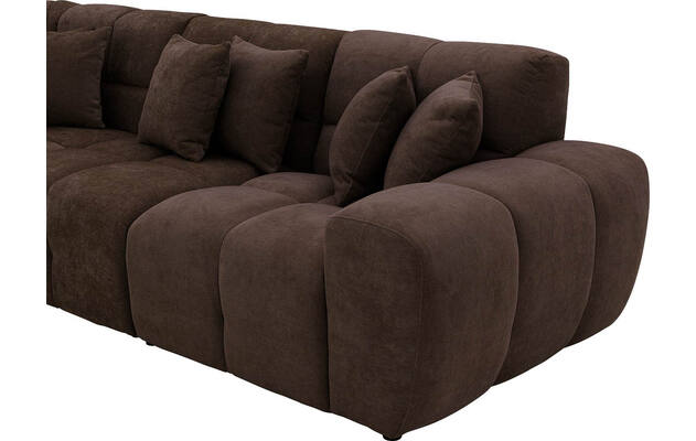Goossens excellent hoeksalon kubus bruin stof - 8252759-gespiegeld-05