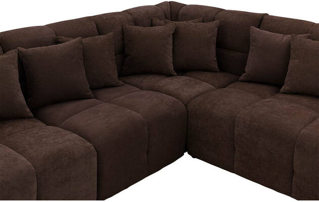 Goossens excellent hoeksalon kubus bruin stof - 8252759-gespiegeld-06