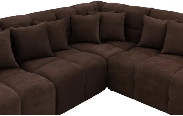 Goossens excellent hoeksalon kubus bruin stof - 8252759-gespiegeld-06