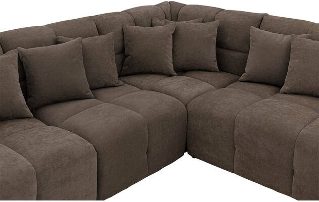 Goossens excellent hoeksalon kubus bruin stof - 8252760-gespiegeld-06