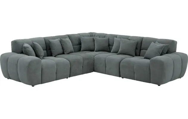 Goossens excellent hoeksalon kubus groen stof - 8252766-goossens-excellent-kubus-bank-stof-groen-02