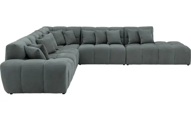 Goossens excellent hoeksalon kubus groen stof - 8252874-goossens-excellent-kubus-bank-stof-groen-05